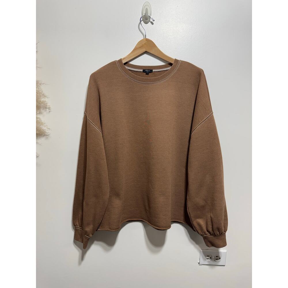 Rails Reeves Toffee Lounge Oversized Crewneck Sweatshirt Size L - Picture 6 of 11